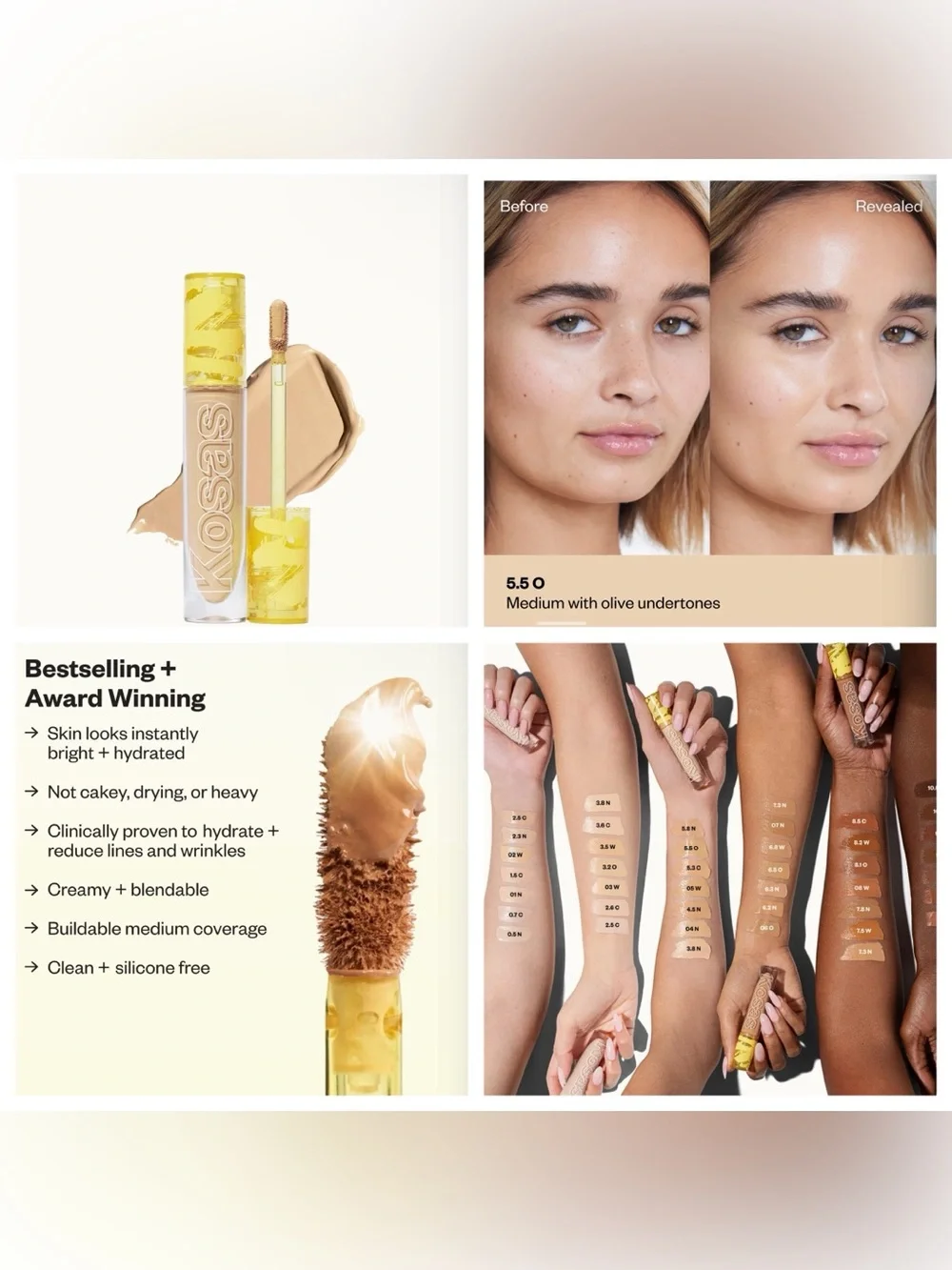 Kosas Revealer Concealer 5.5O Shade